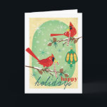 Vintage Kardinalen op de SneeuwTakken van de Boom Feestdagen Kaart<br><div class="desc">Charmant vintage kunstwerk van 2 mooie rode die kardinalen boven op de sneeuwtakken van de denneappelboom wordt neergestreken. NOTA: Dit vintage afbeelding is geselecteerd van oude foto's en geselecteerd voor dit wenskaart. Ik heb wat gedaan die het afbeelding retoucheren te scherpen de meer magnifier optie zo gelieve te gebruiken ervoor...</div>