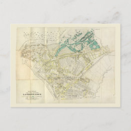 Vintage Karte Österreich Wien | Erdberg um 1836 Briefkaart