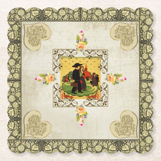 vintage kartonnen onderzetters (Voorkant)