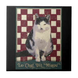 Vintage Kat Bistro Tegeltje