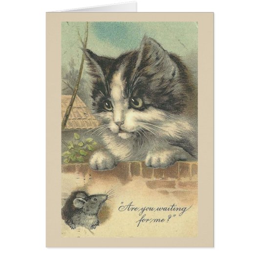 Vintage - Kat en muis, (Voorkant)