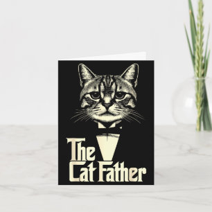 Vintage kat vader papa leven kat papa gelukkige va kaart