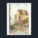 Vintage Katchenhaus and Kaiserstrasse in Heilbronn Briefkaart<br><div class="desc">This postcard is a reproduction of a vintage travel postcard showing the Katchenhaus and Kaiserstrasse in Heilbronn,  Germany.</div>