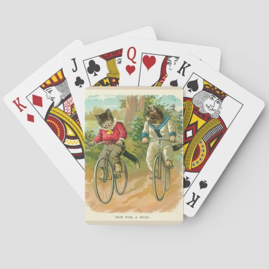 Vintage - Katten aan het Speelkaarten (Achterkant)