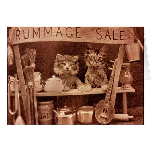 Vintage - Katten bij een Rummage Sale (Voorkant Horizontaal)