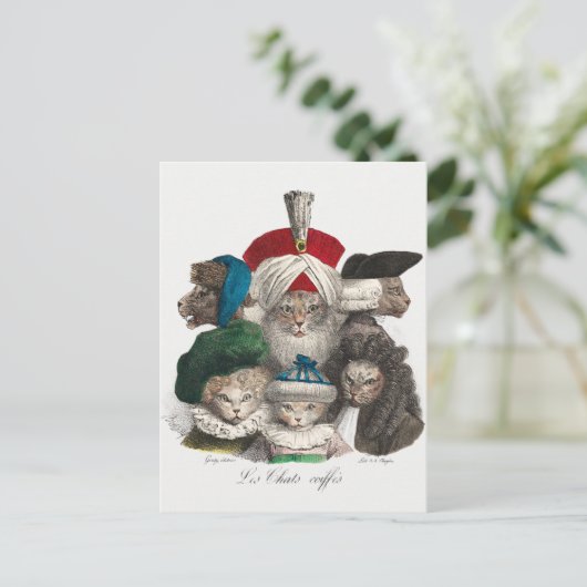 Vintage katten Briefkaart (Staand voorkant)