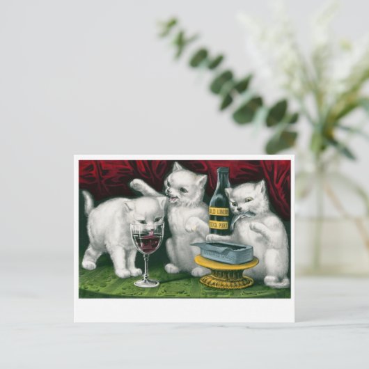 Vintage katten Briefkaart (Staand voorkant)