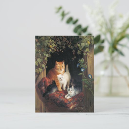 Vintage katten Briefkaart (Staand voorkant)