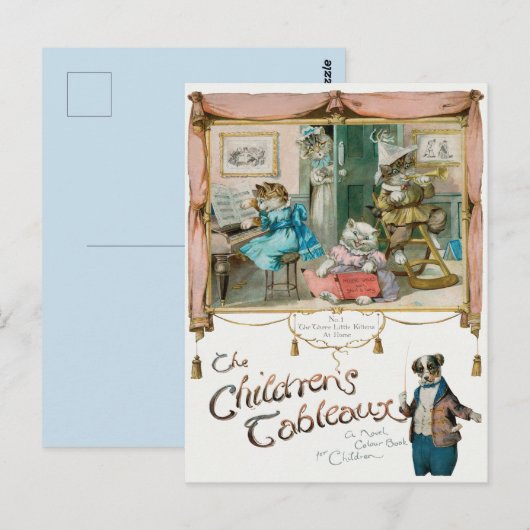 Vintage katten Briefkaart (Voorkant / Achterkant)