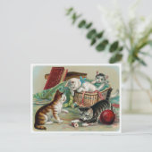 Vintage katten Briefkaart (Staand voorkant)