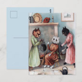 Vintage katten Briefkaart (Voorkant / Achterkant)