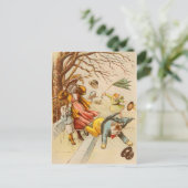 Vintage katten die rondlopen Briefkaart op de dag (Staand voorkant)