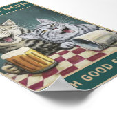 Vintage katten en bier poster (Hoek)