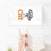 Vintage katten gravure kattenliefhebber ontwerp_1 spandoek (Insitu)