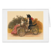 Vintage - Katten op een fietspriet, (Voorkant Horizontaal)