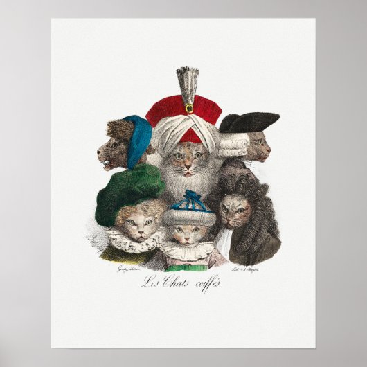Vintage katten Poster (Voorkant)