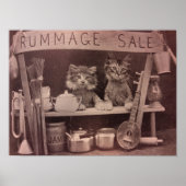 Vintage katten Rummage Verkoop Poster (Voorkant)