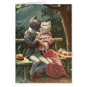 Vintage - Katten zoenen in de maan, (Voorkant)