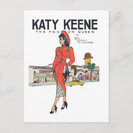 Vintage Katy Keene Hollywood Mode Briefkaart