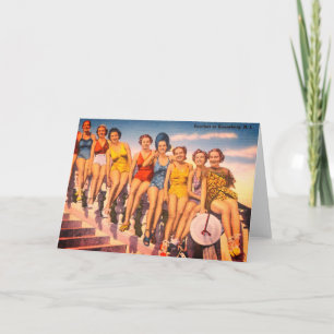 Vintage Keansburg, NJ Beach Scene - Jersey Shore Kaart