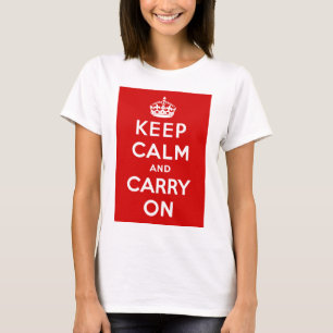 Vintage Keep Calm and Carry On WWII Propaganda T-shirt