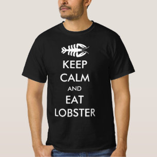 Vintage Keep Calm Art Deco Kreeft in het Wit T-shirt