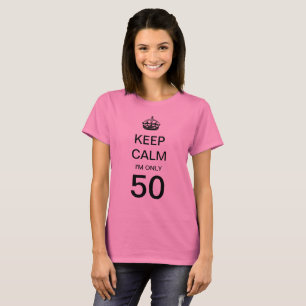 Vintage Keep Calm Ik word pas 50 Verjaardagsfeestj T-shirt