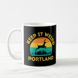 Vintage Keep it Weird Portland Oregon Koffiemok