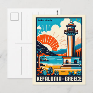 vintage Kefalonia Griekenland reis souvenirs Briefkaart