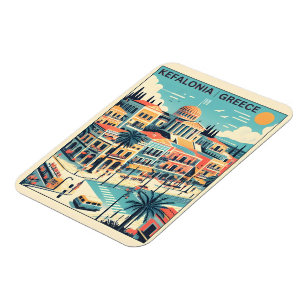 vintage Kefalonia Griekenland reis souvenirs Magneet