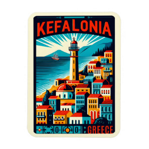 vintage Kefalonia Griekenland reis souvenirs Magneet