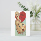 Vintage Kegelen Valentijn Feestdagenkaart (Staand voorkant)