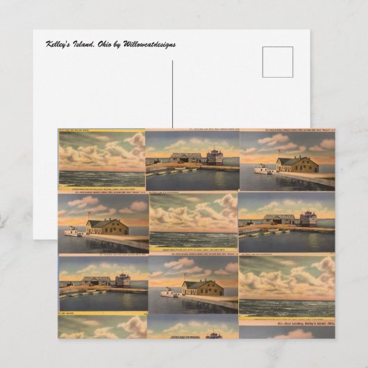 Vintage "Kelley's Island, Ohio" Briefkaart (Voorkant / Achterkant)