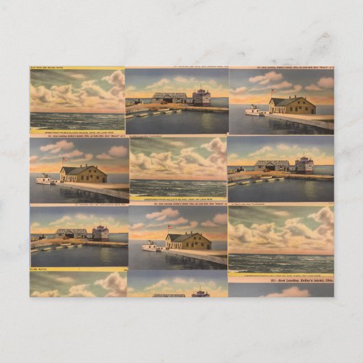 Vintage "Kelley's Island, Ohio" Briefkaart (Voorkant)