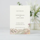 Vintage Keltische Distel Save The Date Kaart (Staand voorkant)