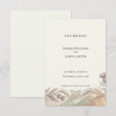 Vintage Keltische Distel Save The Date Kaart (Voorkant / Achterkant)