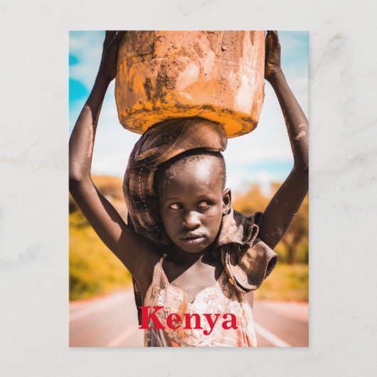 Vintage Kenia Vlag Toerismetoerisme Briefkaart (Voorkant)