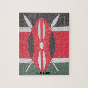 Vintage Keniaanse Vlag Harambe-ontwerp Legpuzzel