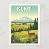 Vintage Kent Washington Briefkaart (Voorkant)