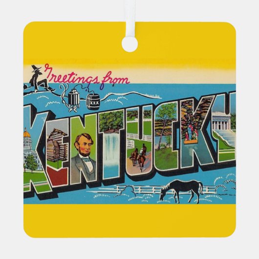 Vintage Kentucky Metalen Ornament (Achterkant)