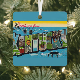 Vintage Kentucky Metalen Ornament