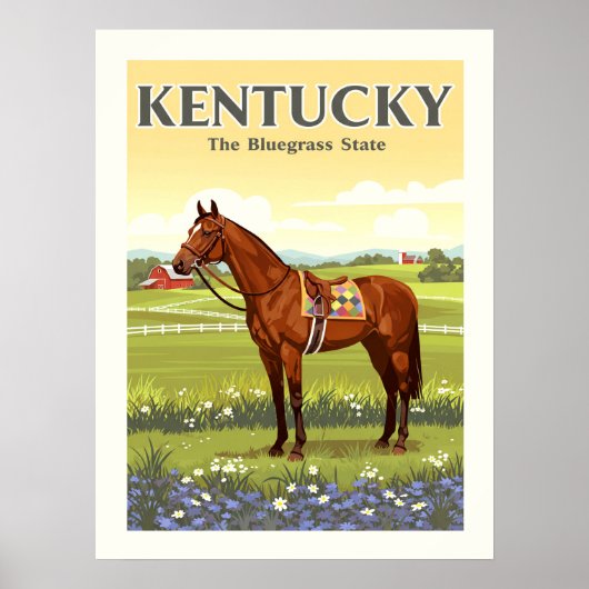 Vintage Kentucky Poster (Voorkant)