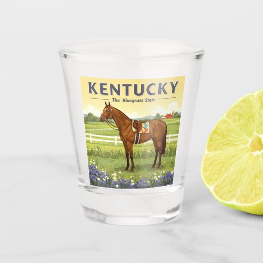 Vintage Kentucky Shot Glas (Voorkant)