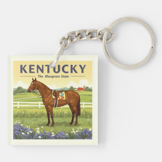 Vintage Kentucky Sleutelhanger (Achterkant)