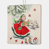 Vintage-keramiekkeramisch Ornament (Links)