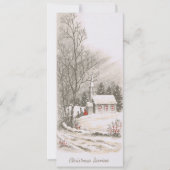 Vintage Kerk Kerst Service Feestdagenkaart (Voorkant)
