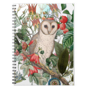 Vintage Kerkuil & Botanische Tuin Notitieboek