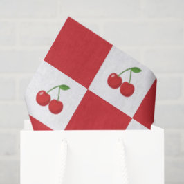Vintage Kersen Gingham : Coquette & Cottagecore Tissuepapier