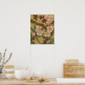 Vintage Kersenbloesem Aziatische Japanse Bloemen Poster (Keuken)