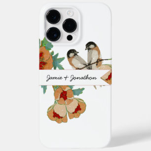 Vintage Kersenbloesem Liefdesvogel Perzik Munt Case-Mate iPhone Case